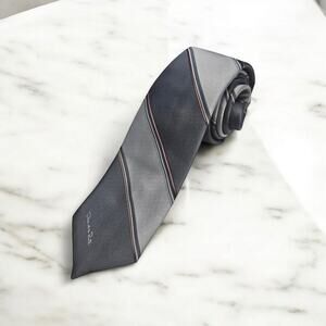 Oscar de la Renta Vintage Men's Polyester Striped Tie